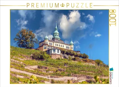 Produktbild von CALVENDO Puzzle Das Spitzhaus in Radebeul | 1000 Teile Lege-Größe 64x48cm Foto-Puzzle für glückliche Stunden