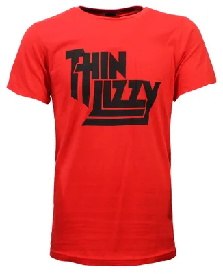 Produktbild von Thin Lizzy Schwarz auf rotem Logo-T-Shirt - XL