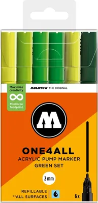 Image de Marqueur acrylique Molotow One4All 127HS Green Set