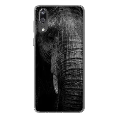 Produktbild von MuchoWow® Handyhülle Schutzhülle Hülle für Huawei P20 Elefant - Tier - Porträt Silikon Softcase Handy Hülle - Hardcover