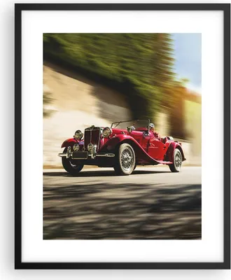 Produktbild von Gerahmtes Poster - Schwarzer Rahmen - Mg Rot Auto - 40x50 cm - Wand Bild - Wanddeko - Wandbilder - Kunstposter - Wandposter - Bilderrahmen - Bilder - Kunstdruck - Wandbild - P2BPA40x50-4364
