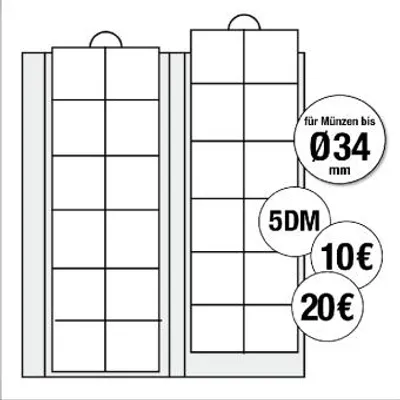 Obrázok produktu pre SAFE puzdro na mince č. 7392 Premium 2 doplnkové listy na 10 EURO mincí (33 mm)