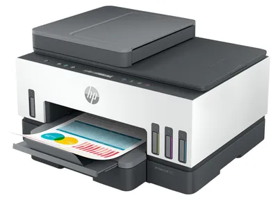 Produktbild von HP Smart Tank 750 All-in-One, Farbe, Drucker für Home und Home Office, Drucken, Scannen, Kopieren, ADF, Wireless, Automatische Dokumentenzuführung (35 Blatt); Scannen an PDF; Beidseitiger Druck, Thermal Inkjet, Farbdruck, 4800 x 1200 DPI, A4, Direktdruck, Grau
