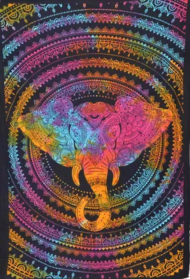 Produktbild von Orientalhaus Ganesha Tagesdecke Indisch Ethno Boho Baumwolle