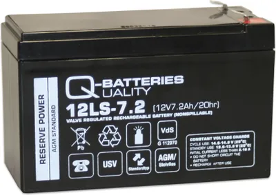 Produktbild von Q-Batteries 12LS-7.2 F1 12V 7,2Ah Blei-Vlies-Akku / AGM VRLA mit VdS G112070