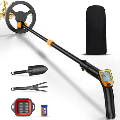 Metaaldetektor für Kinder, wasserdicht, LCD, 66–83 cm, orange