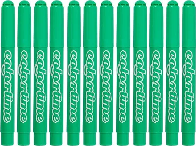 Produktbild von Creativ Company Jumbo Filzstifte hellgrün 12 Stück - Kinder Malstifte