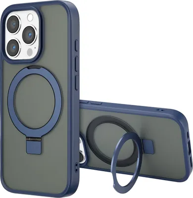 Produktbild von Accezz Ring Stand Backcover mit MagSafe iPhone 16 Pro Max - Blau