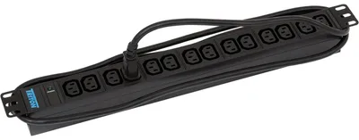 Produktbild von Triton RAB-PD-X09-A1 - Steckdosenleiste (Rack - einbaufähig) - Wechselstrom 230 V - Eingabe, Eingang IEC 60320 C14 - Ausgangsanschlüsse: 14 - 1U - 48.3 cm (19") - 2 m Schnur - RAL 9005