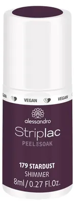 Obrázek produktu pro alessandro Striplac, 8 ml, Fialová, Stardust, Zbarvení, Ochana, Posilující, Blyštivý, Láhev