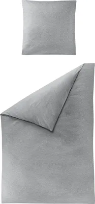 Produktbild von Traumschloss Seersucker Sommer Bettwäsche uni hellgrau 200 x 200 cm bügelfrei, uni hellgrau