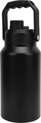 Produktbild von 3L isolierte Wasserflasche mit Deckel Griff breiter Mund 316 Edelstahl Travel Thermal Mug für Sport Fitness Fitness halten kalt 48H heiß 24H schwarz