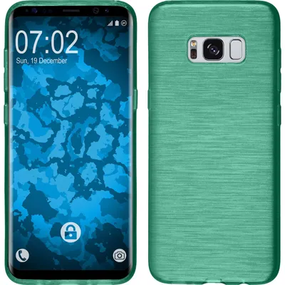 Produktbild von PhoneNatic Case kompatibel mit Samsung Galaxy S8 - grün Silikon Hülle brushed + flexible Folie