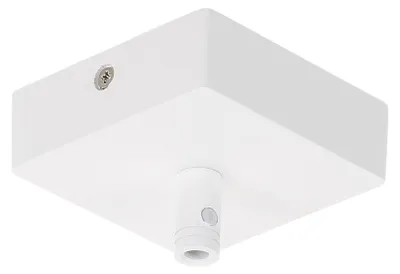 Immagine prodotto di Rosa da soffitto GLENOS, bianco opaco, 8,5x8,5x2,7 cm, con scarico della trazione