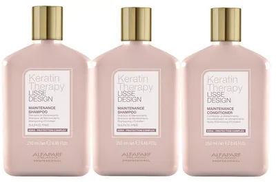 Immagine prodotto di Alfaparf Keratin Therapy Lisse Design Maintenance Shampoo 250ml + Alfaparf Keratin Therapy Lisse Design Maintenance Conditioner 2x250ml