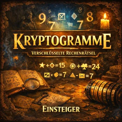 Produktbild von SCI Rätsel-Edition Kryptogramme Rätselbox – Verschlüsselte Mathe-Rätsel mit Zahlen und Symbolen – Einsteiger Level 1