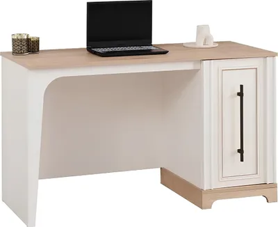 Produktbild von Beiger Computertisch Designer Arbeitszimmer Tisch Holz Schreibtische