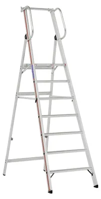 Produktbild von Plattformleiter mit Handlauf, 7 Stufen, 808007