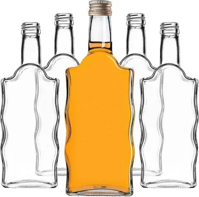 Immagine prodotto di Bottiglie di vetro da 500 ml - Bottiglie vuote con tappo per liquori e vino