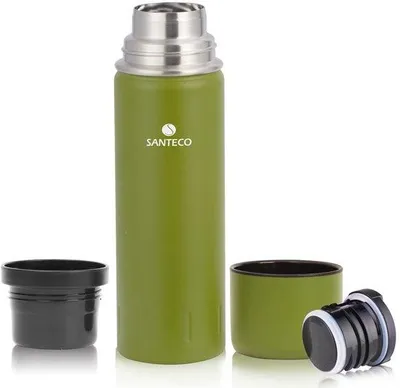 Obrázek produktu pro Nerezová termoska, 1 l a 500 ml, nepropustná izolovaná láhev s náustkem na cesty, termoska na kávu a čaj pro děti, sport, bez BPA, udržuje nápoje studené po dobu 24 hodin a teplé po dobu 12 hodin