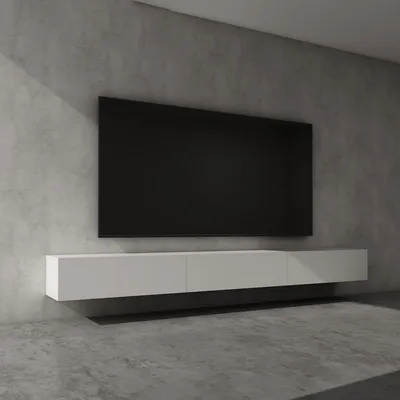 Immagine prodotto di doporro Mobile Porta TV Sospeso 300 cm con 4 Ante Bianco Opaco, Credenza Bassa da Soggiorno Salotto, Madia Consolle per TV Fernsehschrank02