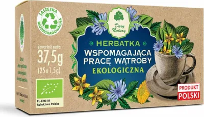 HERBATKA WSPOMAGAJĄCA PRACĘ WĄTROBY BIO (25 x 1,5 g) 37,5 g - DARY NATURY