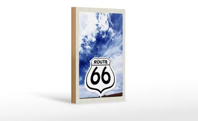 Produktbild von Holzschild Reise 12x18 cm Amerika USA Straße Route 66 Himmel