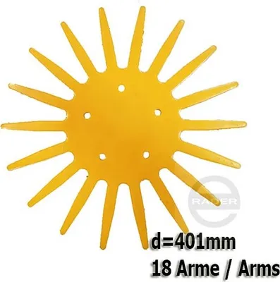 Produktbild von Unkrautstecher d=401mm; 18 weiche Arme (93 St. Shore) / PIELNIK 401-18/93