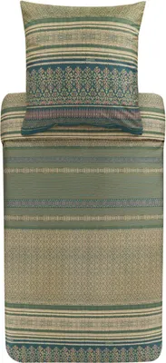 Produktbild von Bassetti Mako-Satin Bettwäsche-Garnitur Roccaraso Farbe Grün-V1 Größe 200x200 + 2x 80x80  100% Baumwolle