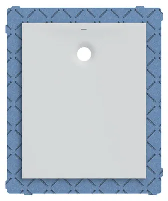 Immagine prodotto di Geberit receveur de douche rectangulaire Olona 80x100 cm, hauteur 4 cm, écoulement derrière au centre, blanc/ mat, 550.909.00.1, 550.909.00.1