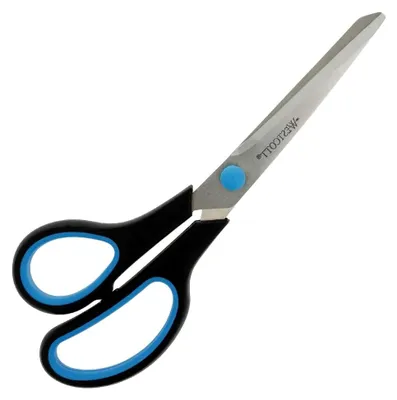 Produktbild von Easy-/Softgrip Schere, Kunststoffgriff, 20 cm, 12 Stück, schwarz/blau