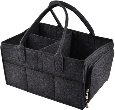 Obrázok produktu pre Organizér z tmavosivej plsti na plienky a detské potreby