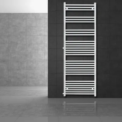 Obrázek produktu pro LuxeBath koupelnový radiátor s bočním připojením, 600x1800 mm, bílý, rovný, bez topného tělesa