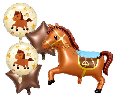 Productafbeelding van Verjaardagsdecoratie Set met Paarden Ballonnen