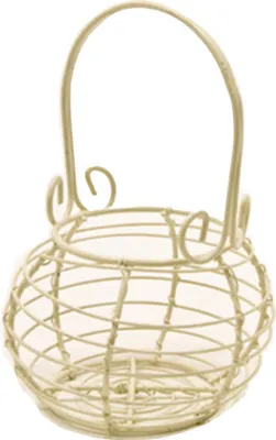 Image de Corbeille de jardin décoration de table crème 8 x 6 x 10 cm - taille unique