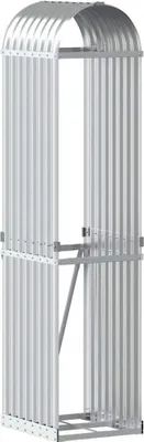 Obrázek produktu pro vidaXL Přístřešek na palivové dřevo Stříbrný 40x45x170 cm Pozinkovaná ocel