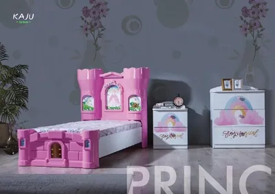 Produktbild von Kinderbett Prinzessinen Bett Kutsche Jugentbett Prinzessin Schloss Betten