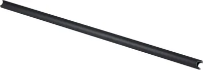 A black tube on a white background.