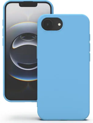 Image de Coque pour iPhone 16e, Protection Silicone Liquide Ultra Fine Léger Antichoc Anti-Rayures - Bleu