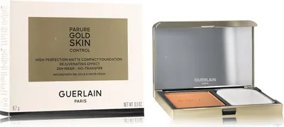 Zdjęcie produktu dla Guerlain Parure Gold Skin Control, Kompaktowa obudowa, Proszek, Skóra uniwersalna, Rozjaśniający, Spulchnianie, Wygładzający, Odcień medium skin, Neutralny