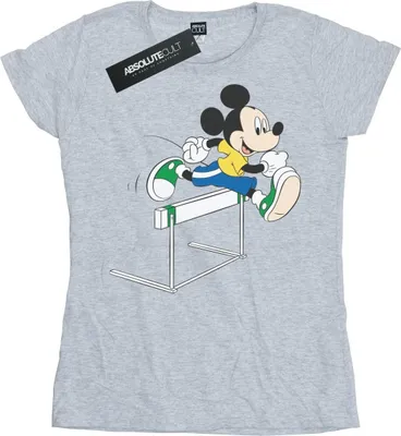 Zdjęcie produktu dla Disney – koszulka damska „Mickey Mouse Hurdles” BI31283 (M) (szara)