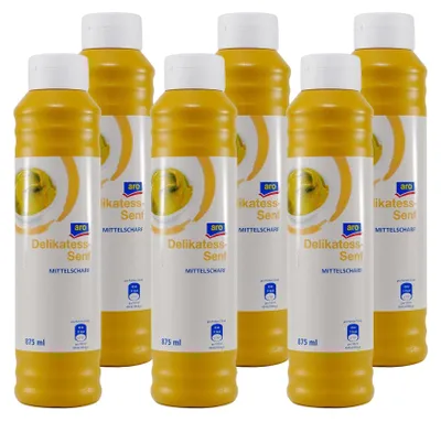 Produktbild von aro Delikatess Senf -mittelscharf- (10 x 0,875L)