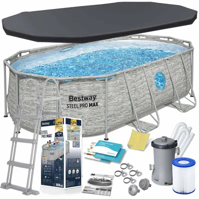 Produktbild von Rahmen-Gartenpool 427 x 250 x 100 cm 12-in-1 Bestway 56714N