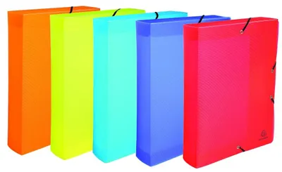 Produktbild von Exacompta 5987E Packung mit 8 Archivboxen Linicolor aus PP, strapazierfähig und