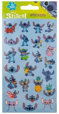 Image de Disney Stitch Reusable stickers 25pcs - PYRAMID - (Merchandise / Merch Diverses)