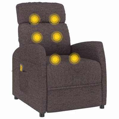 Produktbild von vidaXL Massagesessel Dunkelbraun Stoff