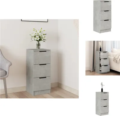Produktbild von vidaXL Sideboard Betongrau 30x30x70 cm Holzwerkstoff -  Sideboards