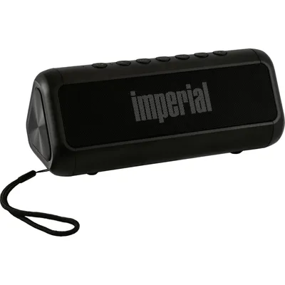 A black Bluetooth speaker with the brand name 'imperial' printed on it.