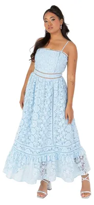 Produktbild von Maya Deluxe Damen Top, Midaxi-Länge, ärmellos, eckiger Ausschnitt, Spitzenstoff, mit Schlüsselloch-Detail