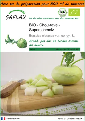 Image de SAFLAX Garden in the bag -- Chou-rave - Superschmelz - 20 graines - Brassica
